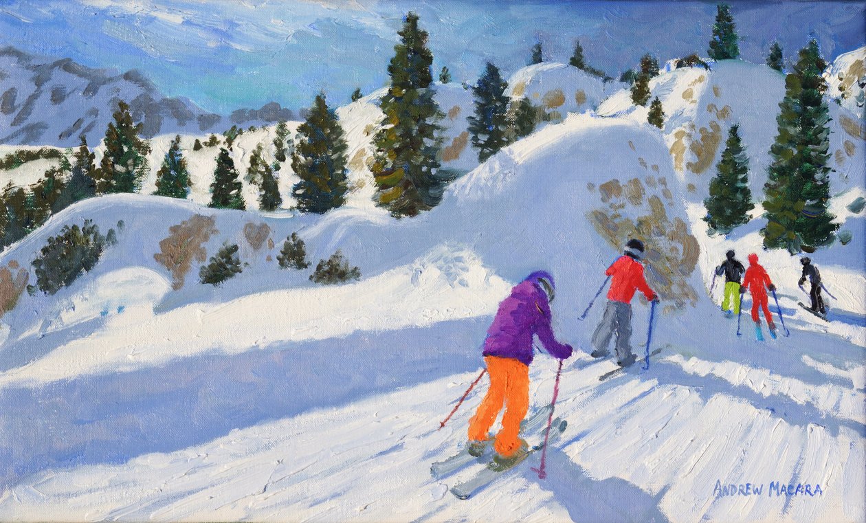 Síelés, Rock City, Selva Gardena, Olaszország, 2016, alkotó: Andrew Macara