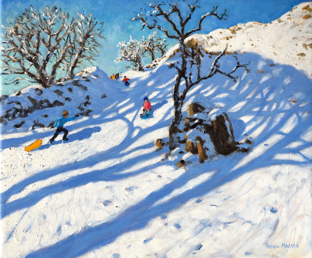 Szánkózás, Glutton Bridge, Buxton, Derbyshire, 2016 alkotó: Andrew Macara