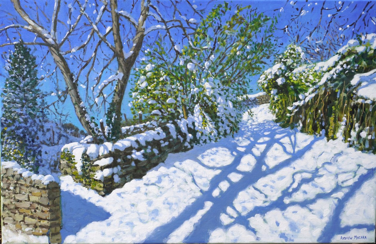 Tavaszi hó, Wirksworth, Derbyshire, 2023 (olaj, vászon) alkotó: Andrew Macara