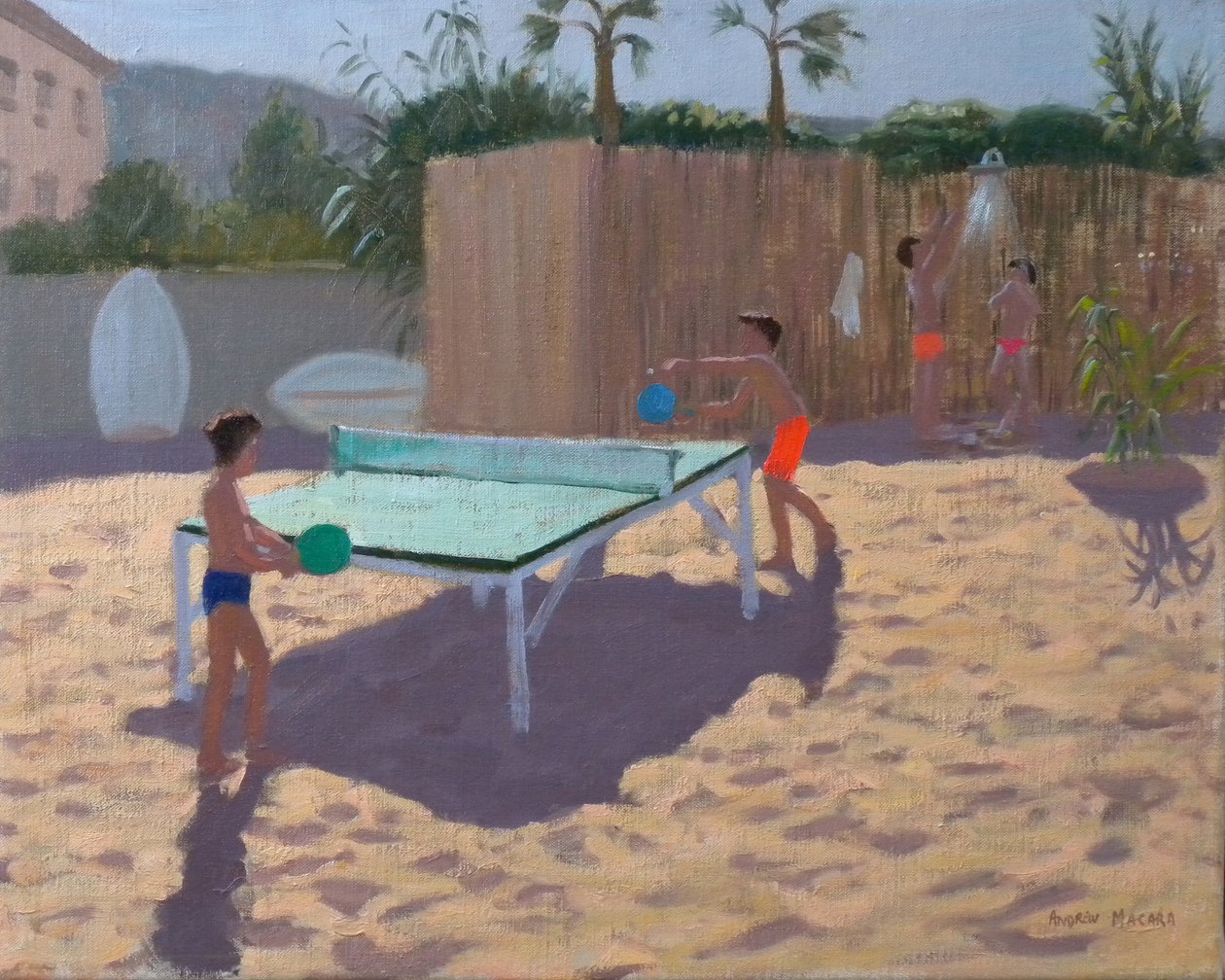 Asztalitenisz, Dél-Franciaország (olaj, vászon) alkotó: Andrew Macara