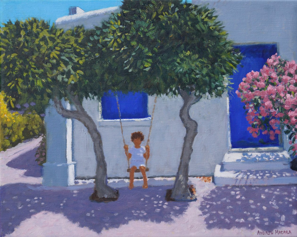 A hinta, Rodosz, 2020, (olaj, vászon) alkotó: Andrew Macara