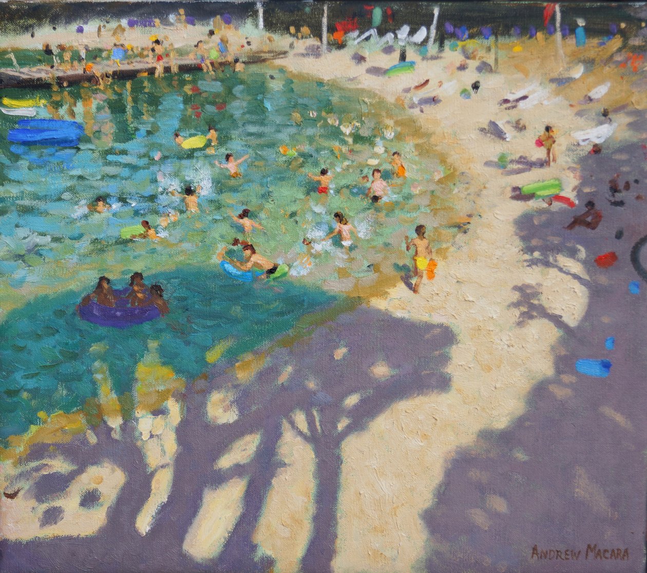 Fa árnyékai, a tengerparton, Rovinj közelében 2016 (2016) alkotó: Andrew Macara