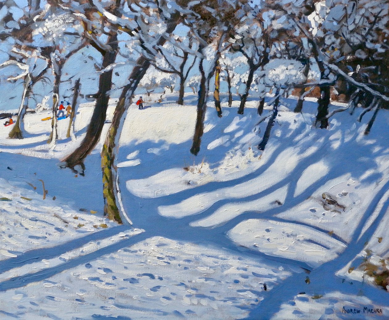 Winter Ladmanlow, Buxton, Derbyshire, 2010, ( olaj, vászon) alkotó: Andrew Macara