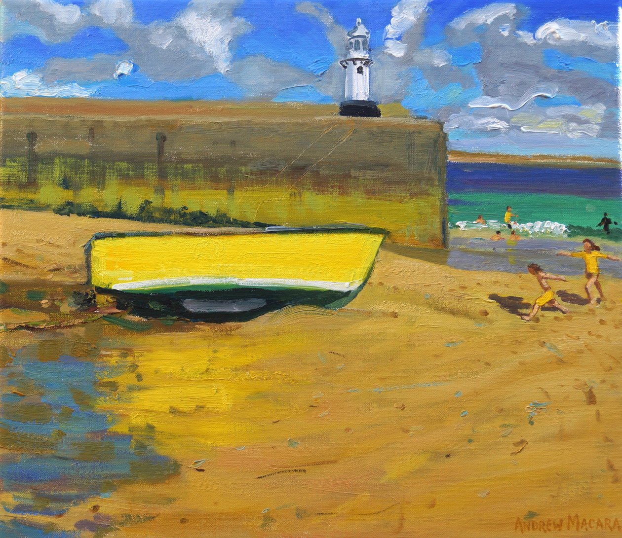 Yellow Boat, St Ives, 2017, alkotó: Andrew Macara