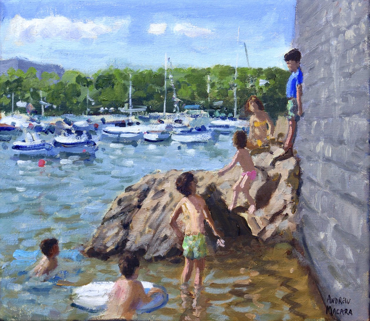 sziklamászás, Tenby Harbour, 2016, alkotó: Andrew Macara