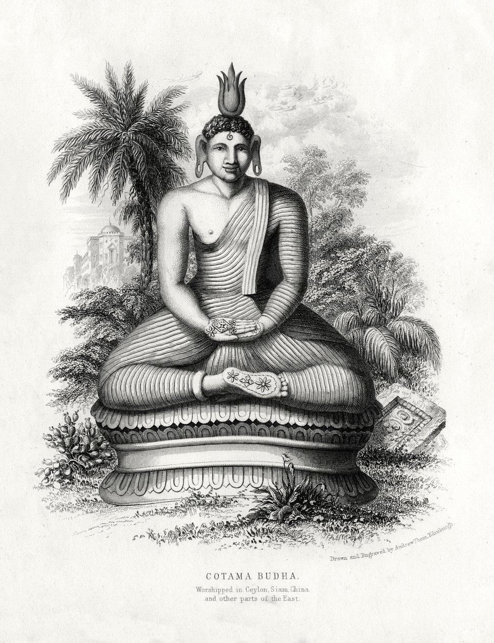 Korona Buddha, Ceylonban, Sziámban, Kínában imádták, 19. század alkotó: Andrew Thom