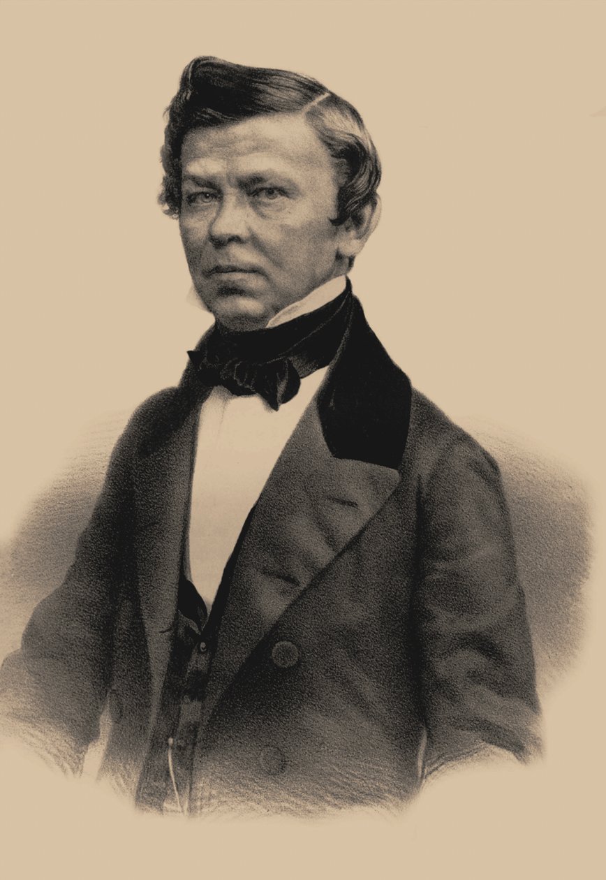 Vlagyimir Grigorjevics Benediktov költő portréja 1807-1873, 1870 alkotó: Andrey Mikhaylovich Lushev