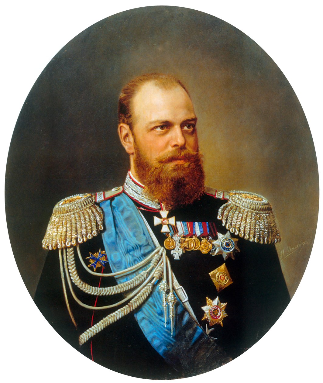 Sándor császár portréja, 1845-1894, 19. század. alkotó: Andrey Nikolayevich Shilder