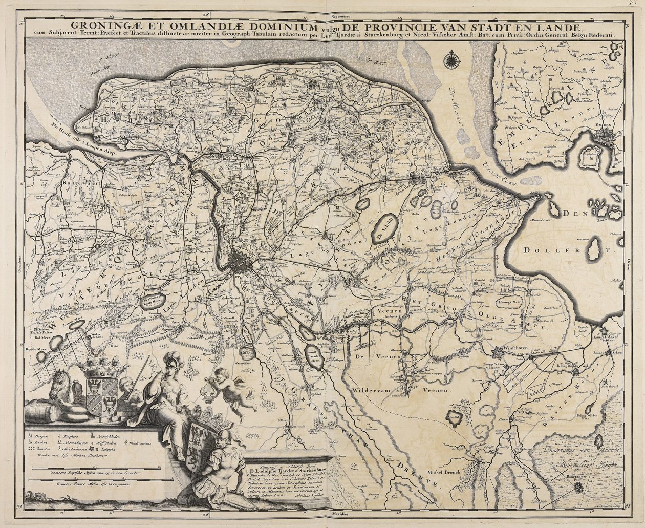 Groningae et Omlandiae dominium vulgo de Provincie van Stadt en Lande alkotó: Andries Hogeboom