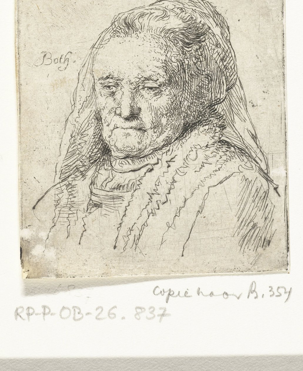 Rembrandt anyjának portré mellszobra alkotó: Andries Both