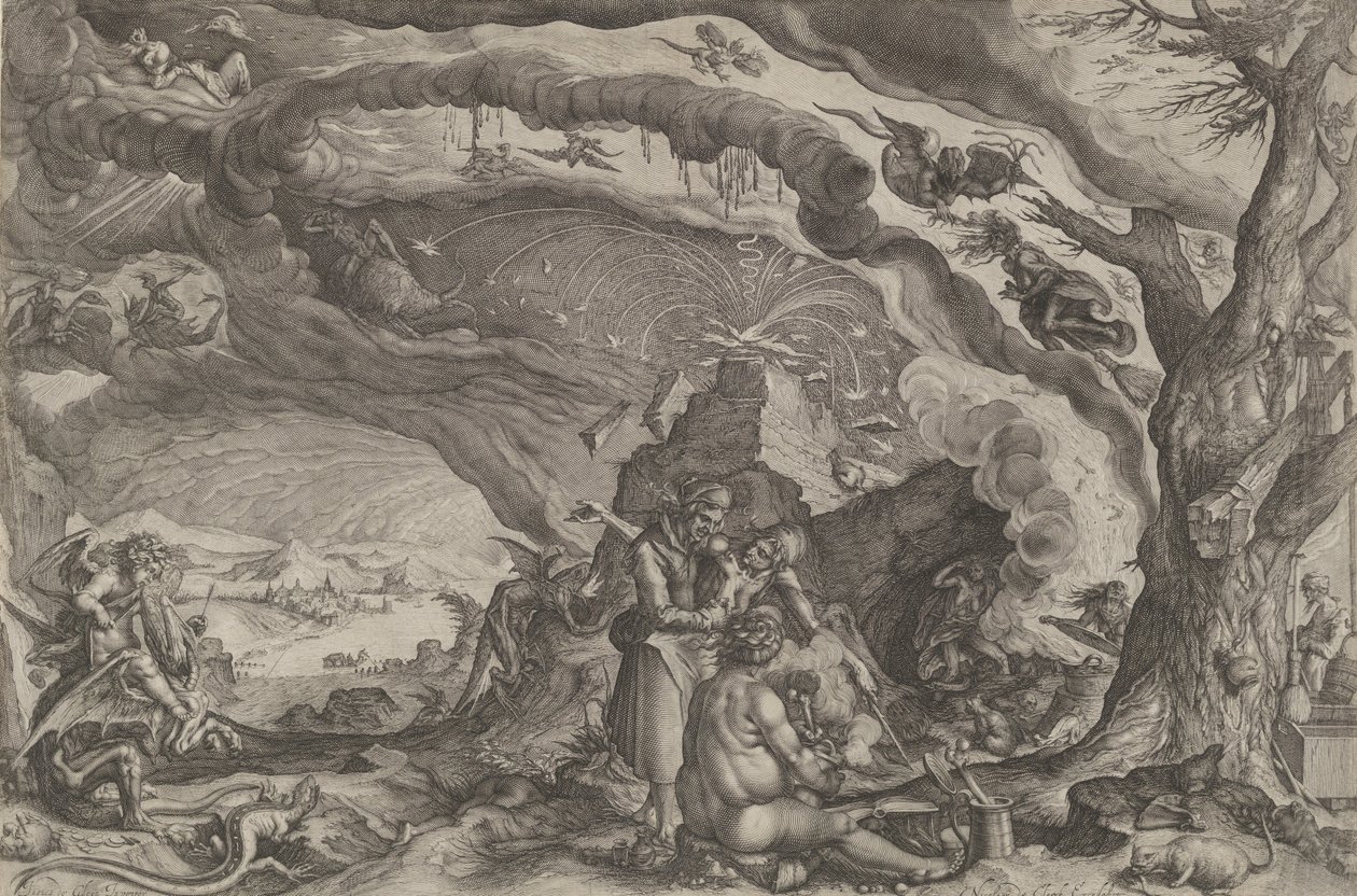 Boszorkányok szombatra készülődve, kb. 1610. alkotó: Andries Stock