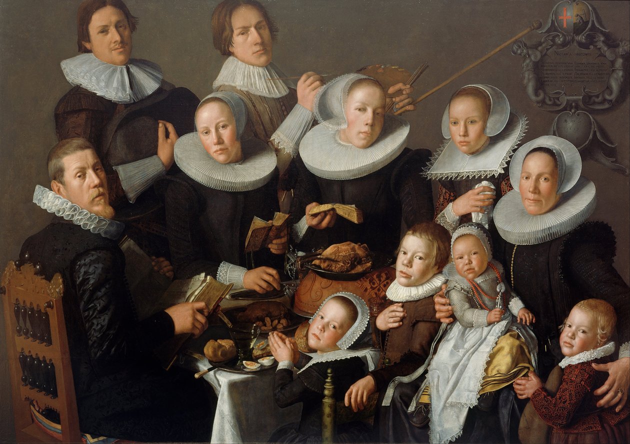 Andries van Bochoven festő és családja portréja, 1629 alkotó: Andries van Bochoven
