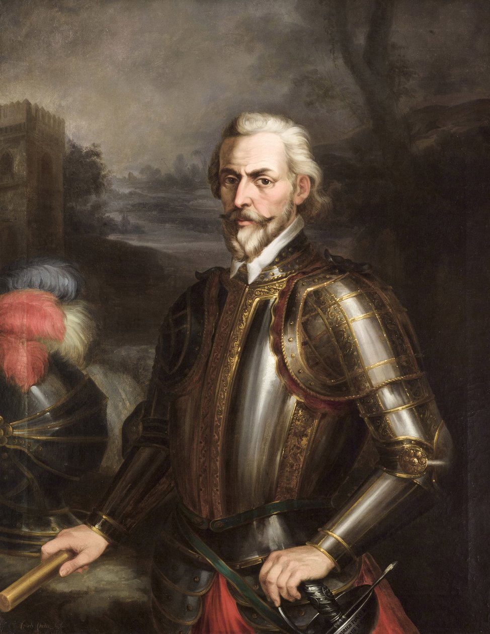 Romantika: Rodrigo Ponce de Leon (1443-1492), Cadiz hercege par Cortes y Aguilar, Andres (1812-1879), kb 1856. Olaj, vászon alkotó: Andrés Cortés y Aguilar