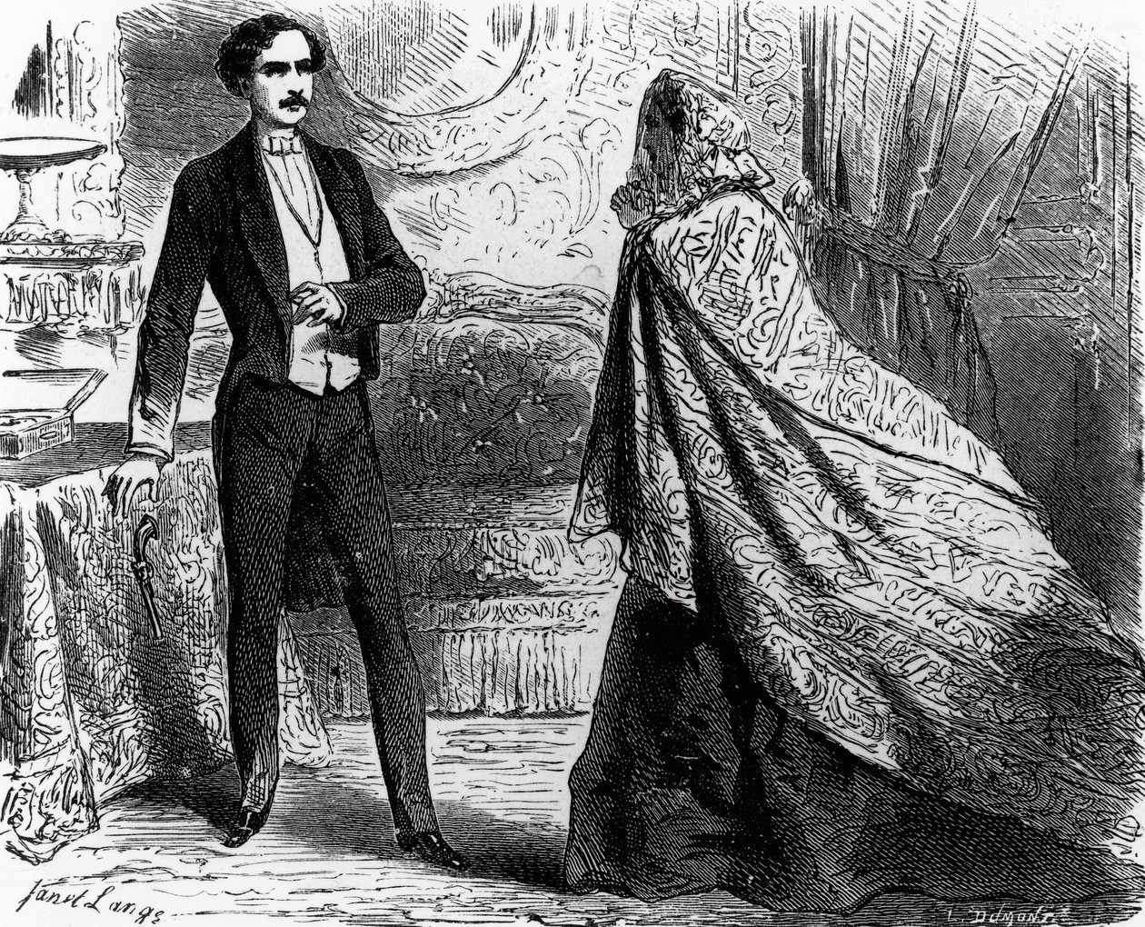 Illusztráció Monte Cristo grófjához, Alexandre Dumas (1802-1870) és Auguste Maquet (1813-1888) regénye, metszet Ange Louis Janet (1815-1872) rajza után alkotó: Ange Louis (1815 72) Janet