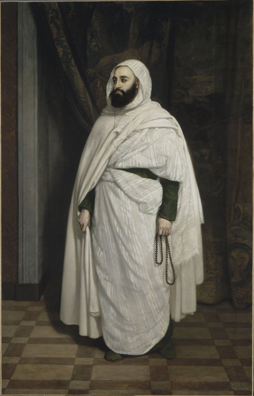 Abdelkader ibn Muhieddine portréja 1808-1883, 1853. alkotó: Ange Tissier