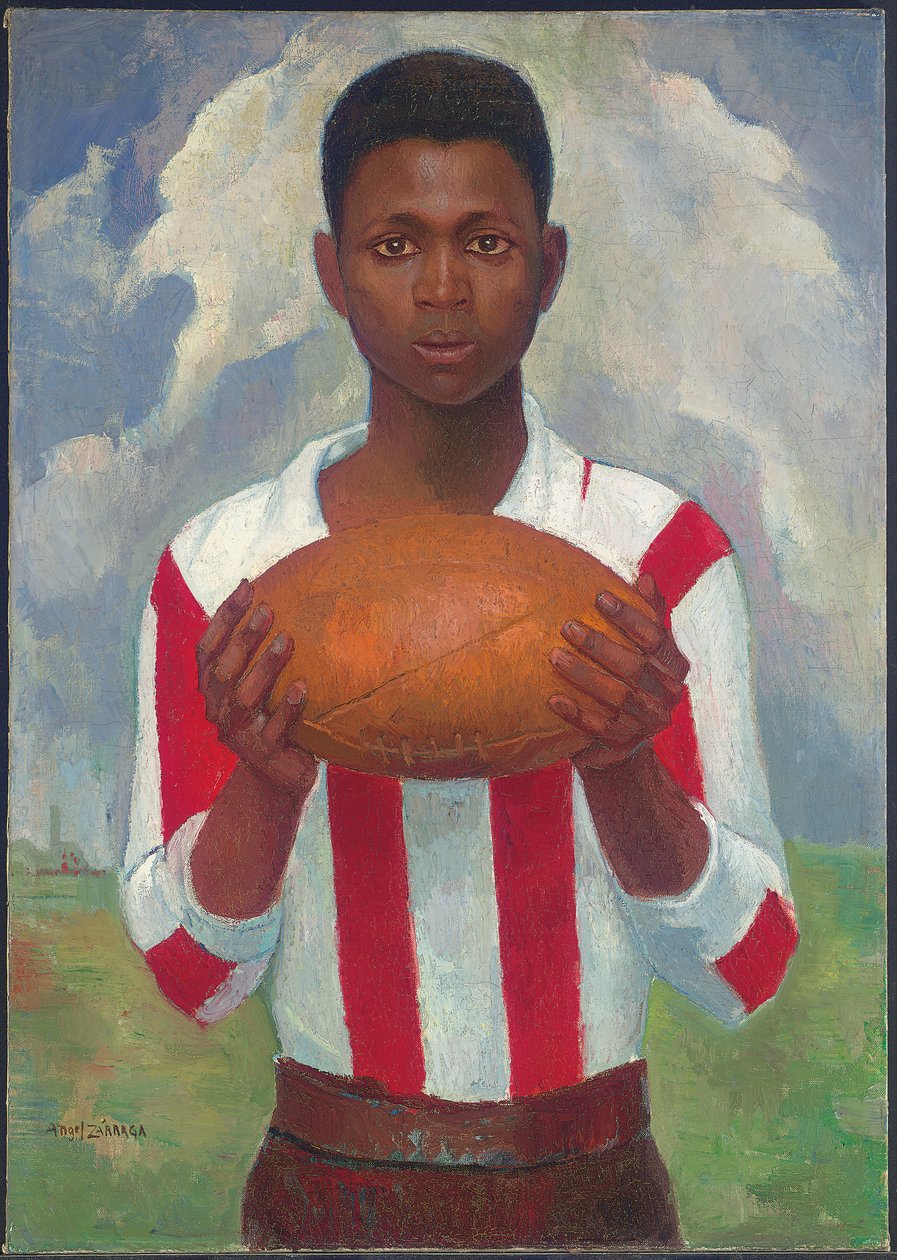 Egy rögbijátékos portréja, 1925 körül (olaj, vászon) alkotó: Ángel Zárraga