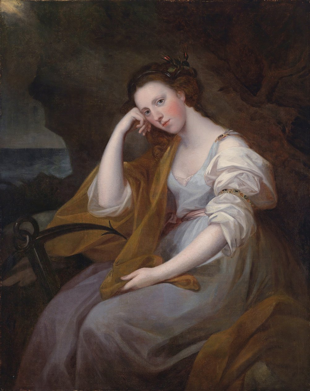 Lady Louisa Leveson Gower portréja, mint Spes (a remény istennője) alkotó: Angelica Kauffmann
