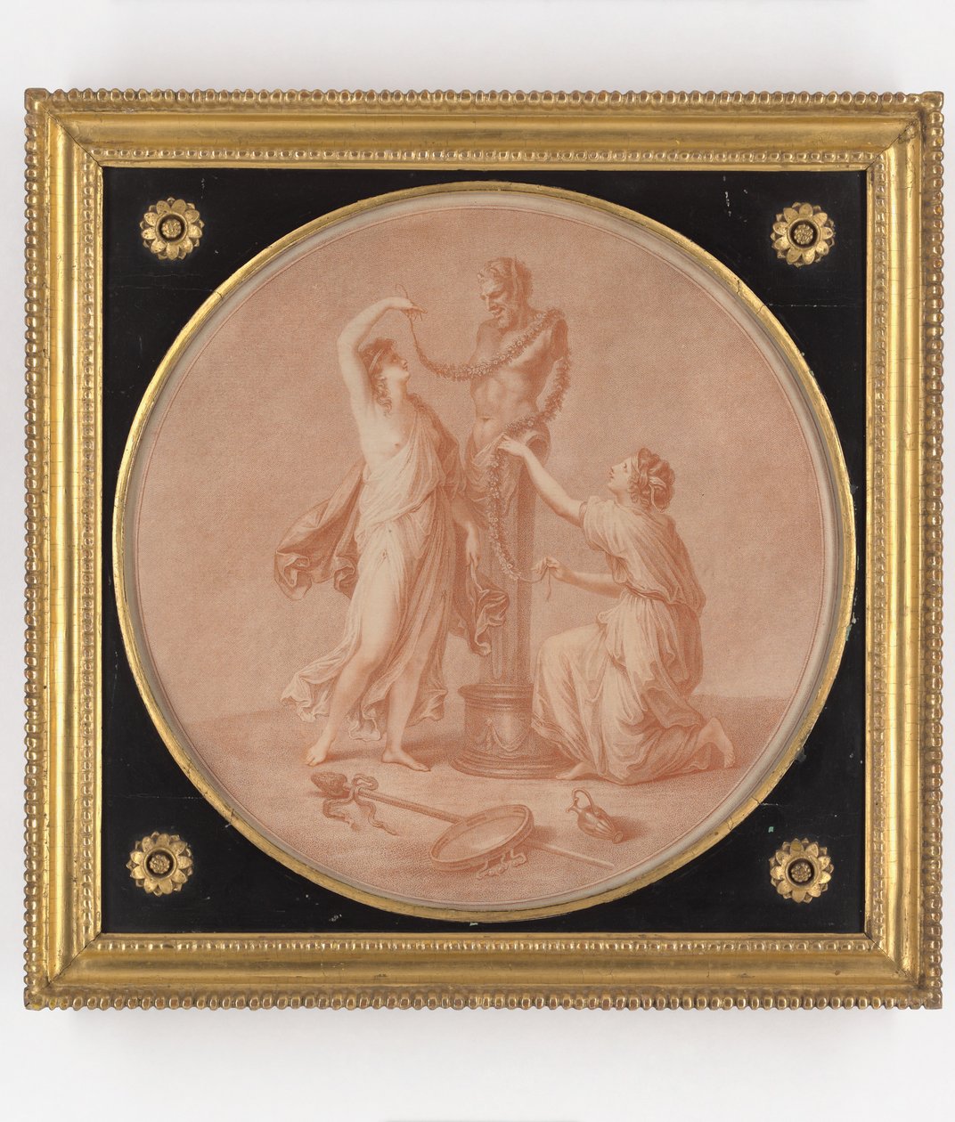 Áldozat a Pánnak, William Wynne Ryland nyomtatása, 1776 alkotó: Angelica Kauffmann