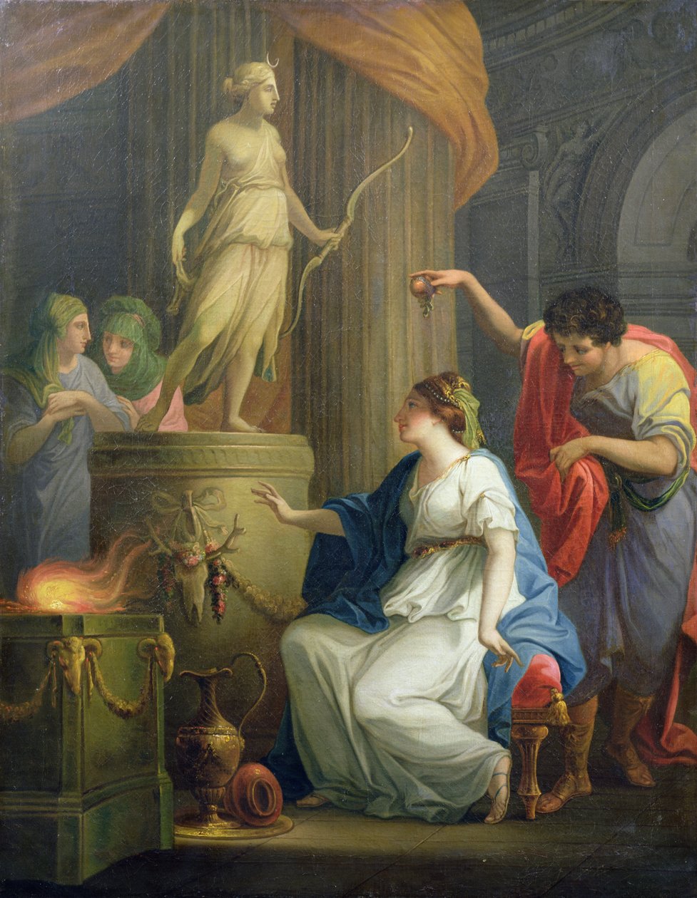 Accontius és Cydippe Diana oltára előtt alkotó: Angelica Kauffmann