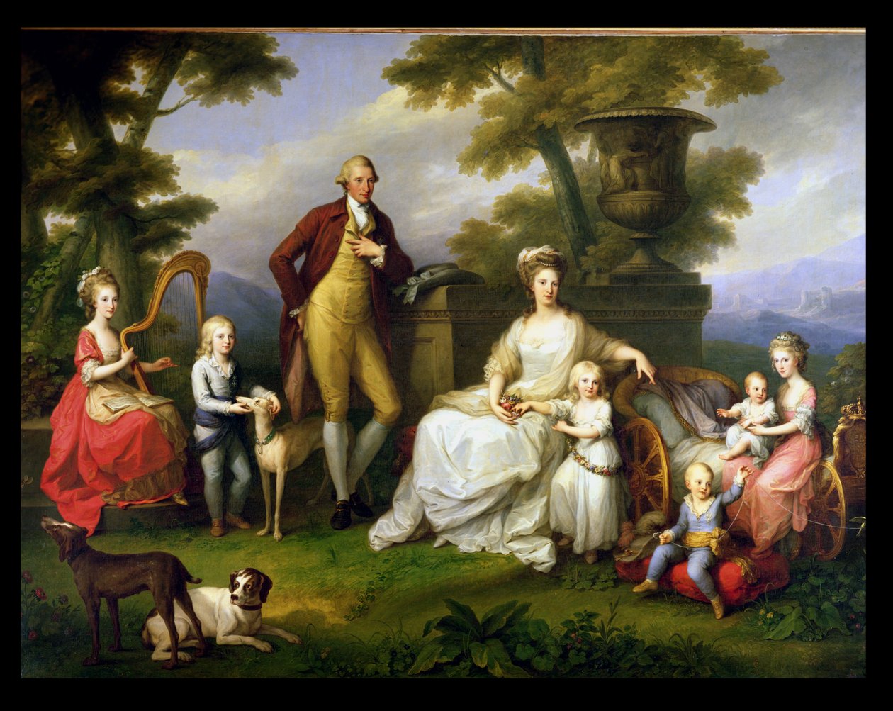IV. Ferdinánd (1751-1825) Nápoly királya és családja alkotó: Angelica Kauffmann