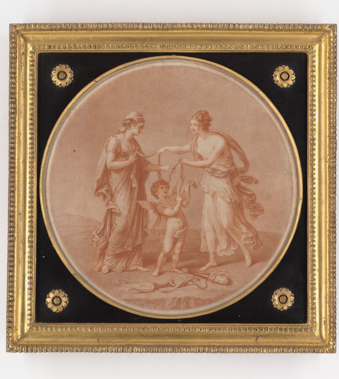 Juno, Vénusz és Ámor, William Wynne Ryland nyomat, 1777 (csúcsmetszet) alkotó: Angelica Kauffmann