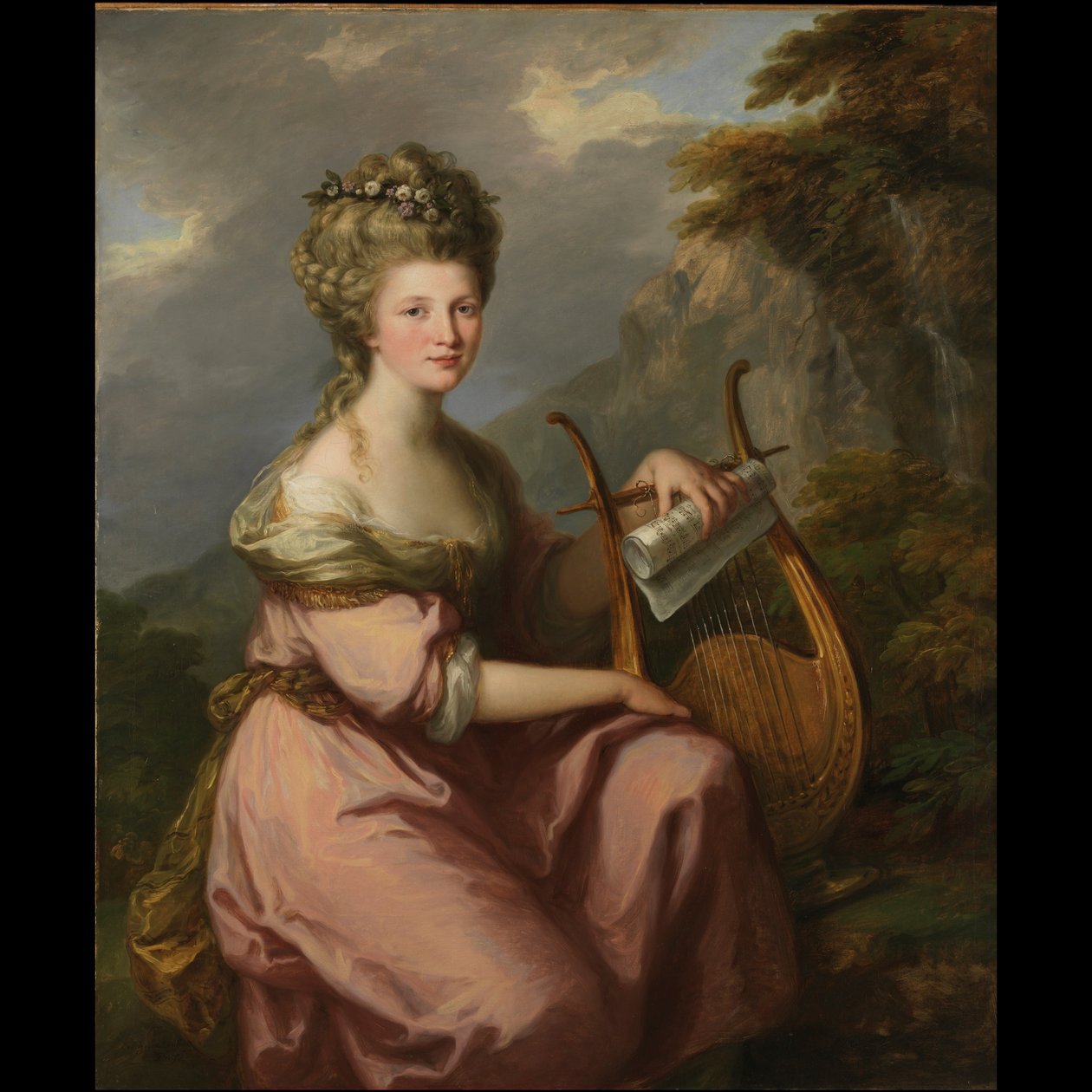 Sarah Harrop (Mrs. Bates) arcképe múzsaként alkotó: Angelica Kauffmann