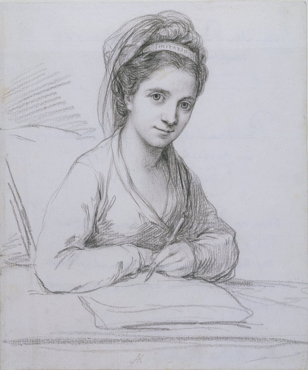 Önarckép (grafit papíron) alkotó: Angelica Kauffmann