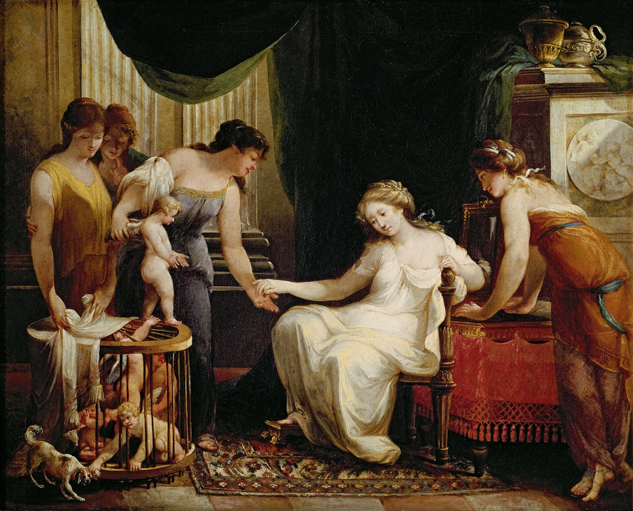 Szerelem eladója alkotó: Angelica Kauffmann