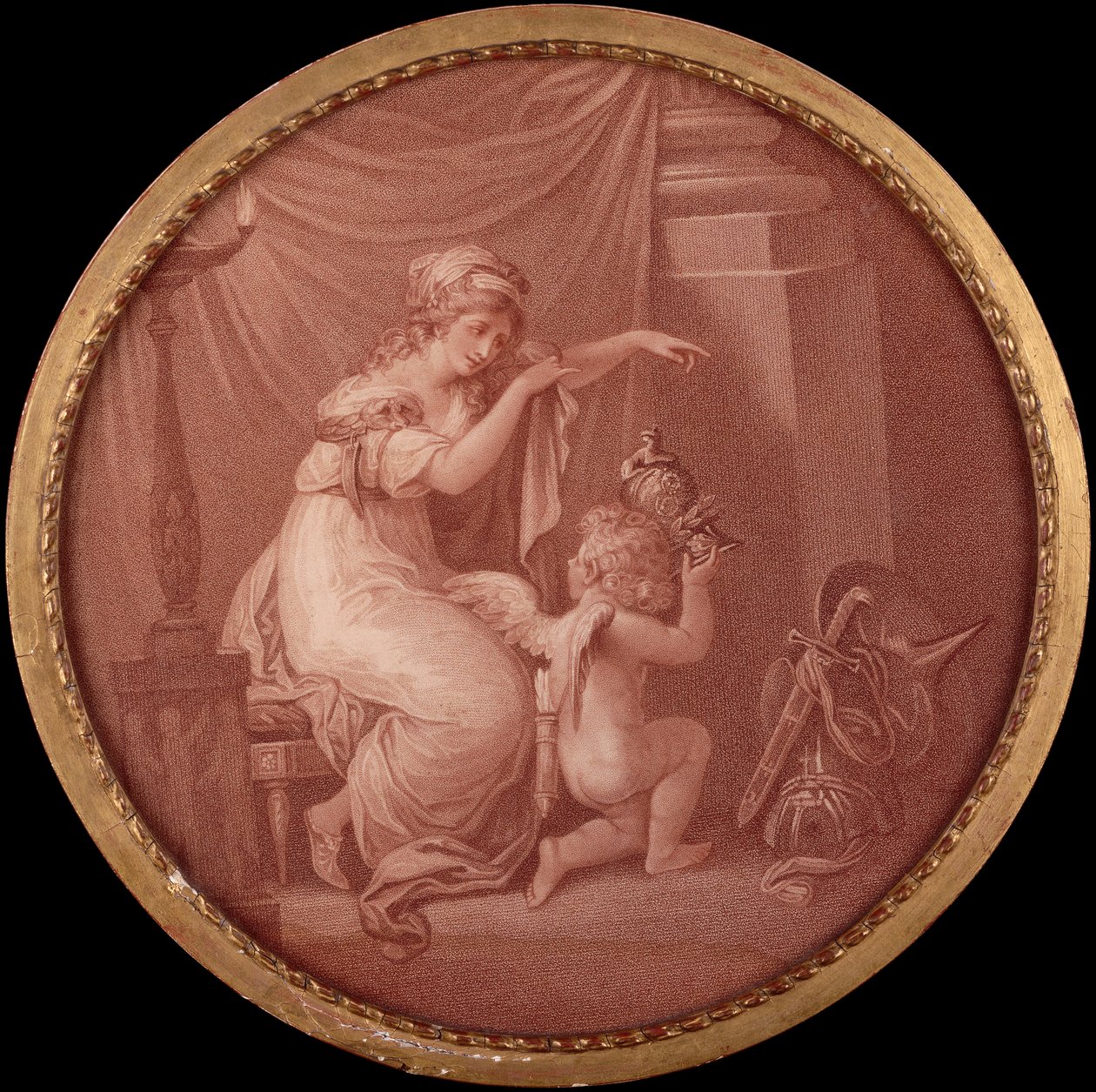 Cupido élete (metszet) alkotó: Angelica (after) Kauffmann