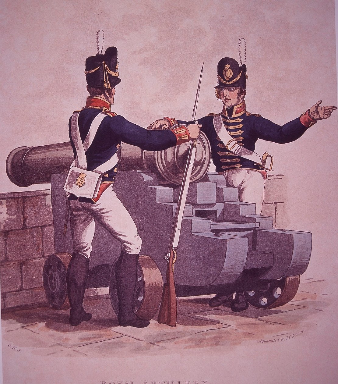 Tüzérség (színes litho) alkotó: Thomas Kelly