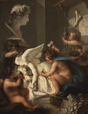Szobor (olaj, vászon) alkotó: Angelica (attr. to) Kauffmann