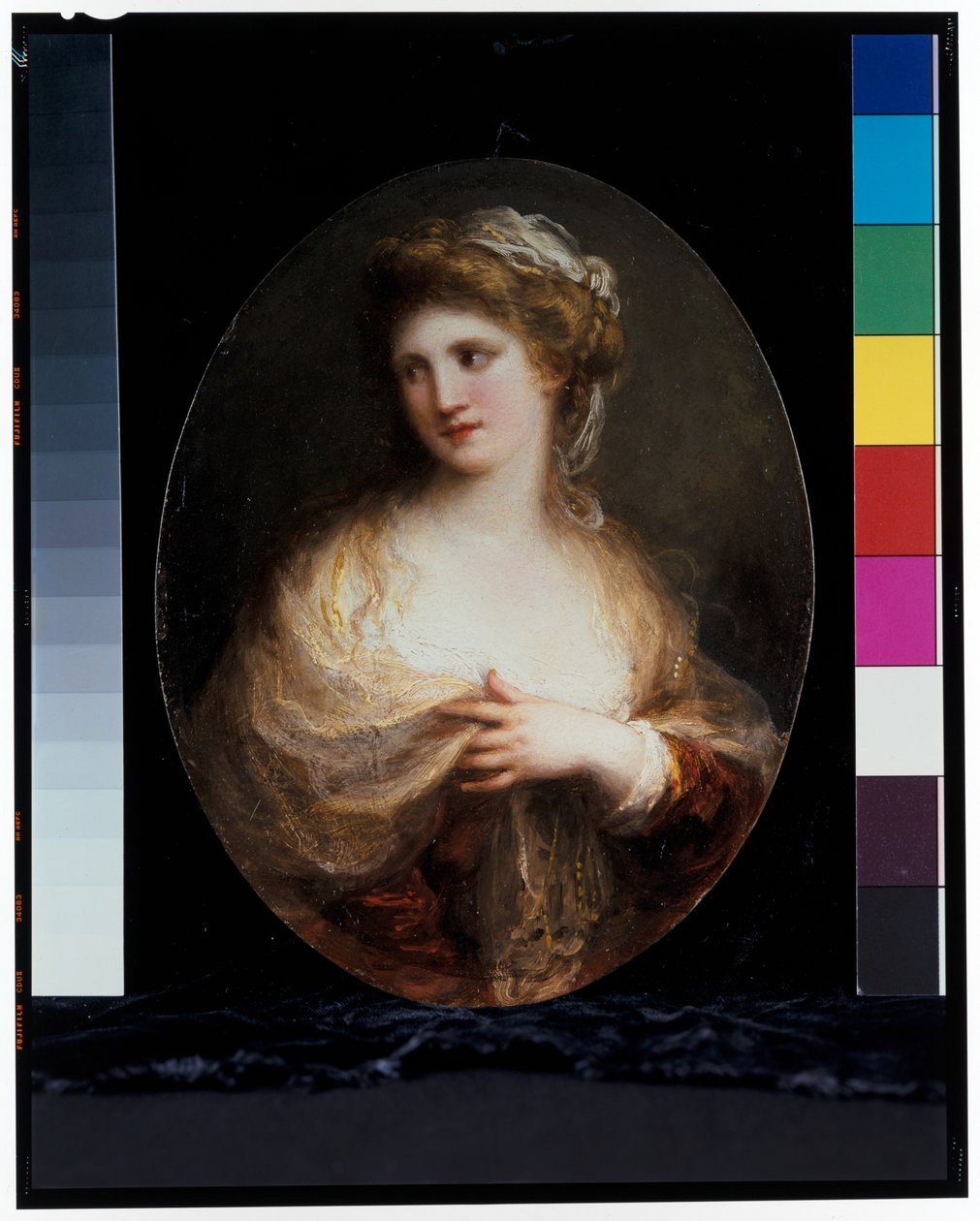 Egy sárga kendős hölgy portréja alkotó: Angelica Kauffman