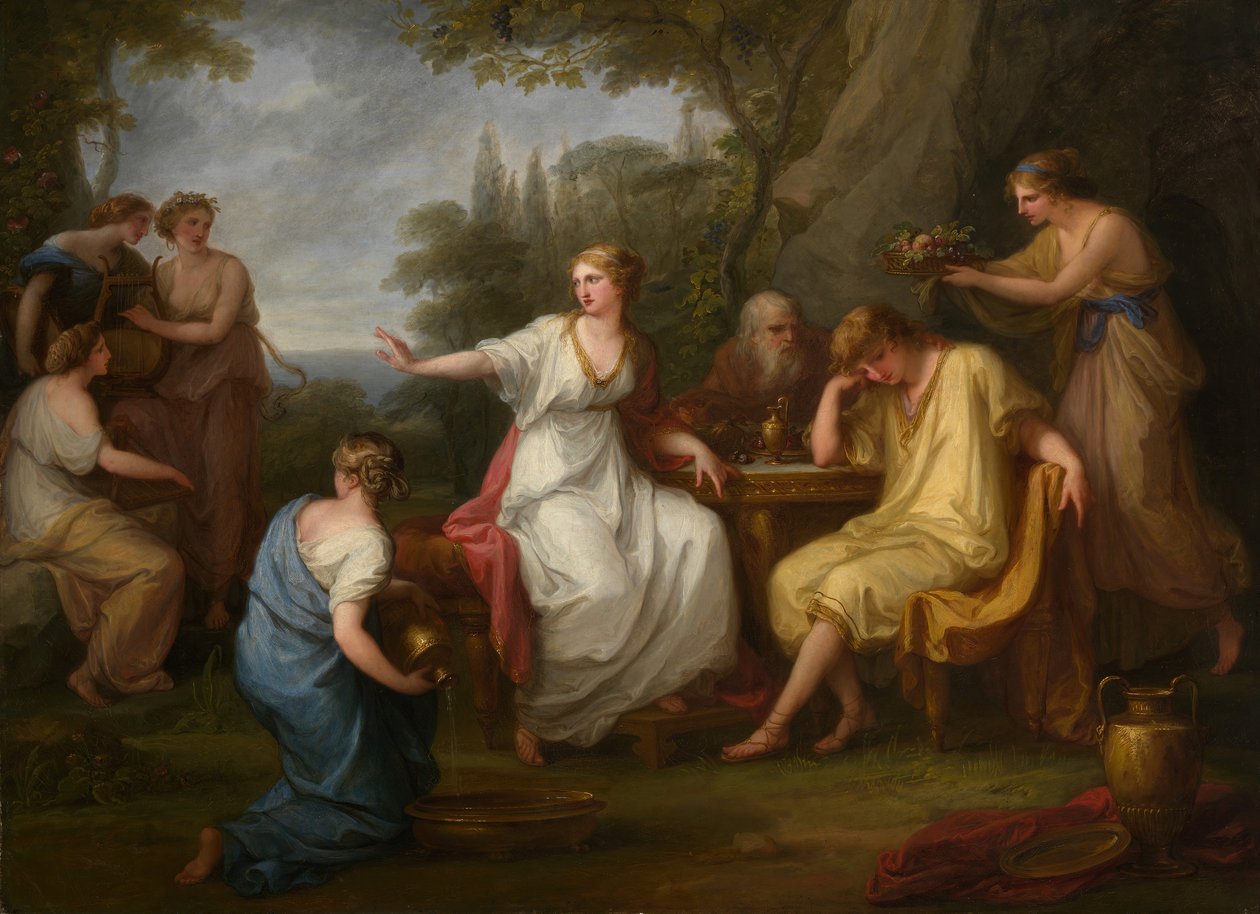 Telemachus szomorúsága, 1783. alkotó: Angelica Kauffmann