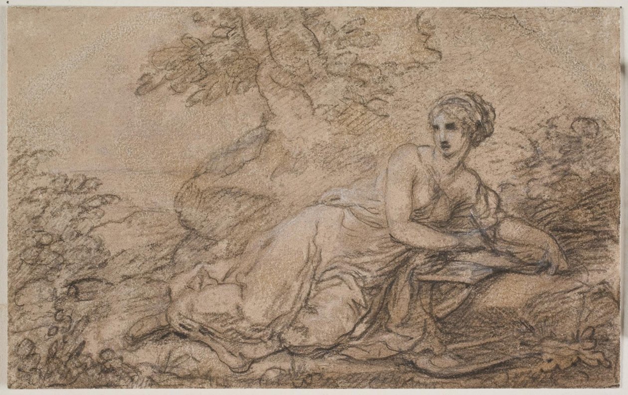 Egy női költő, valószínűleg Sappho alkotó: Angelica Kauffmann