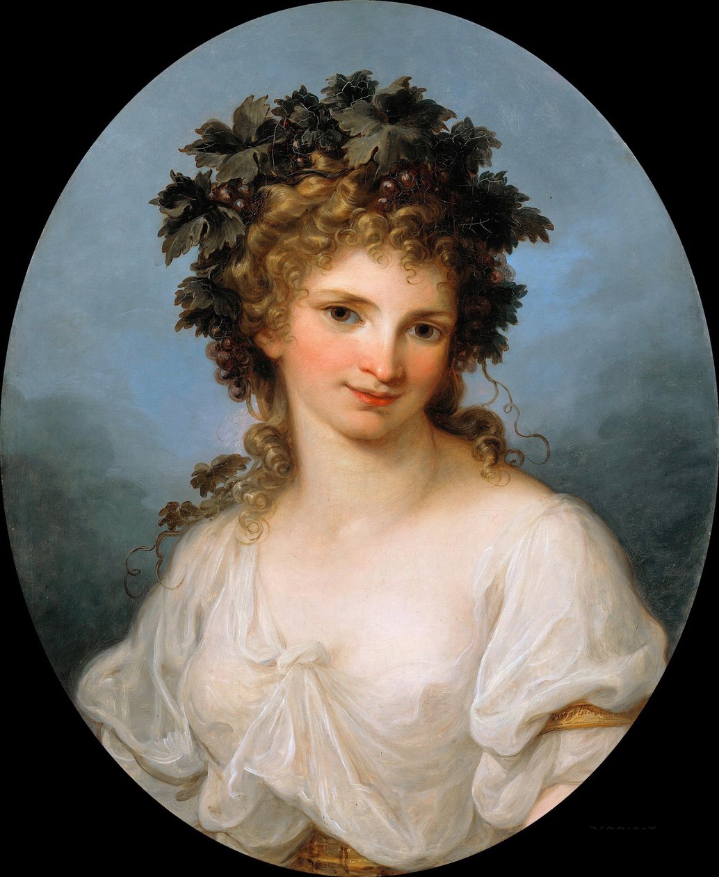 ""Autoportrait en bacchante"" (önarckép, mint Bacchante) Peinture d