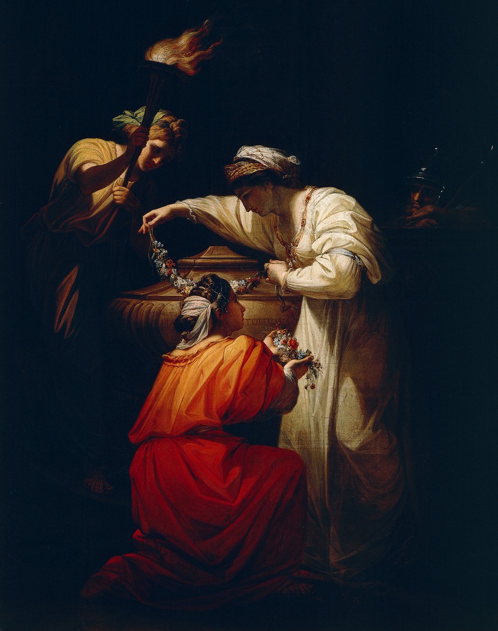 Kleopátra Márk Antonius sírját díszíti alkotó: Angelica Kauffmann
