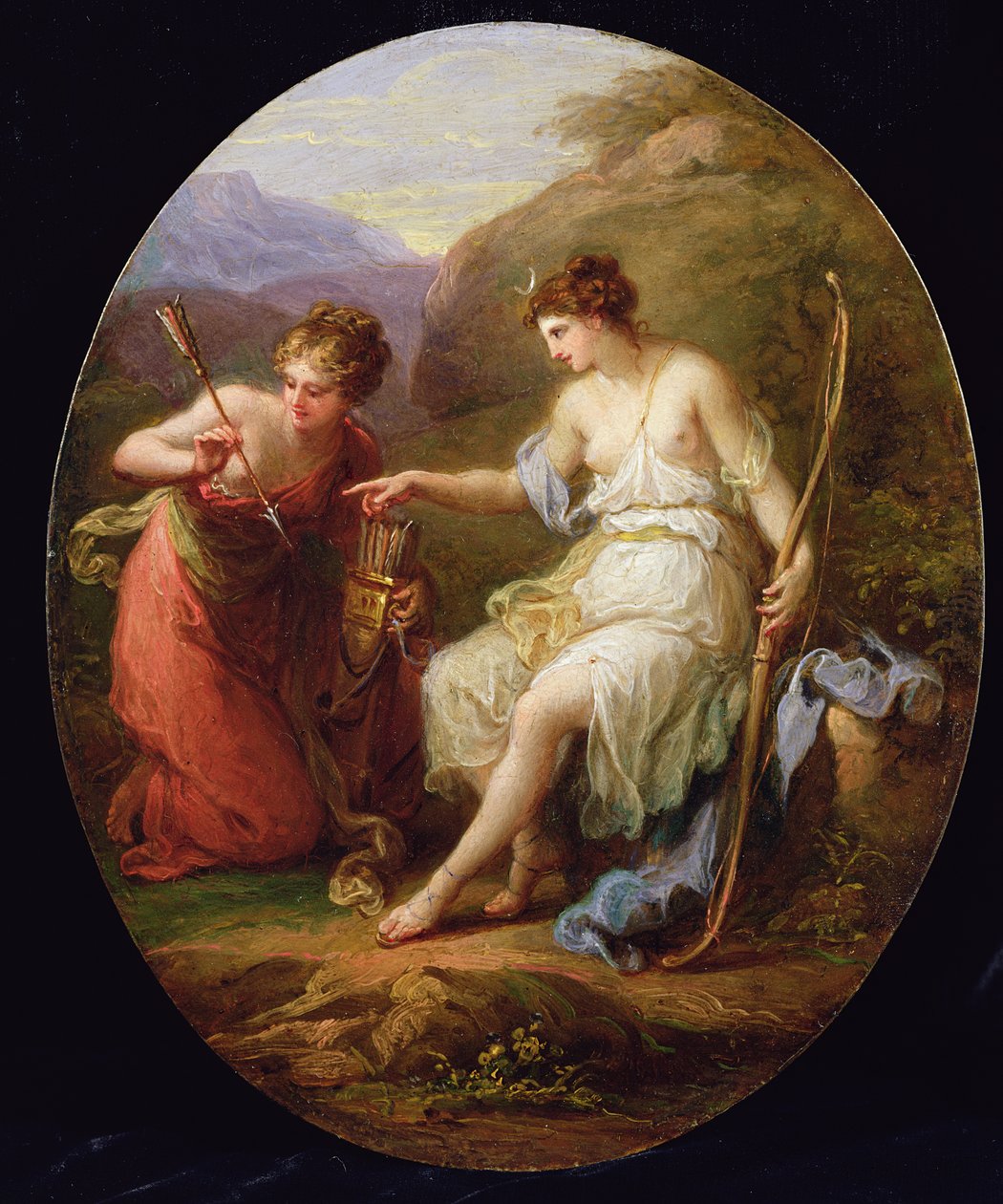 Diana vadászatra készül (olaj, réz) alkotó: Angelica Kauffmann
