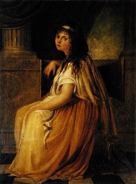 Lady Hamilton (kb. 1765-1815) „Görög attitűdök” jelmezében (olaj, vászon) alkotó: Angelica Kauffmann