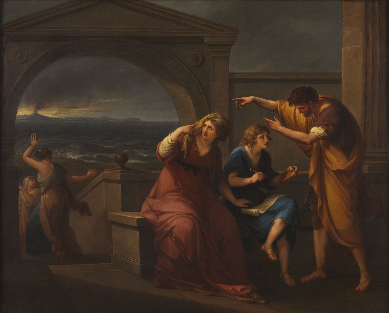 Plinius Minor és édesanyja Misenumban, Kr. u. 79-ben alkotó: Angelica Kauffmann