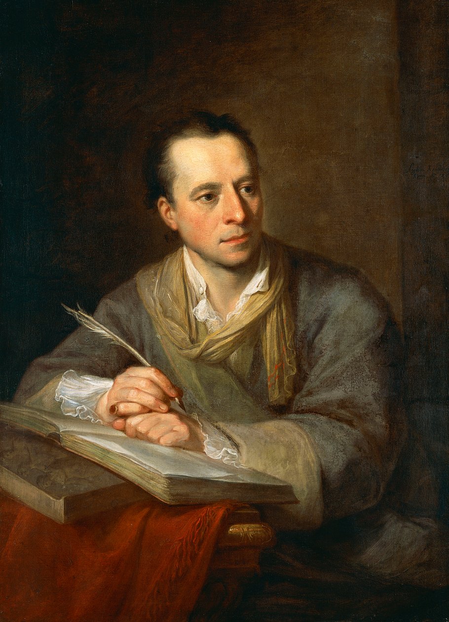 Johann Joachim Winckelmann (Stendal 1717-Trieszt 1768), német régész és művészettörténész portréja alkotó: Angelica Kauffmann