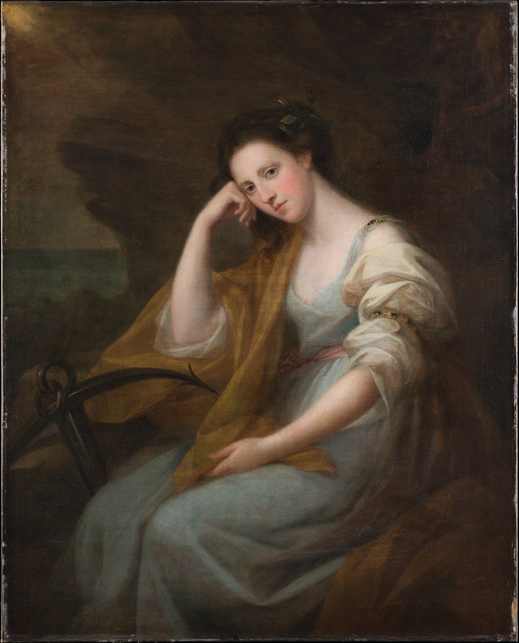 Louisa Leveson-Gower (1749/50–1827) hölgy, később Macdonald bárónő portréja, Spes szerepében alkotó: Angelica Kauffmann