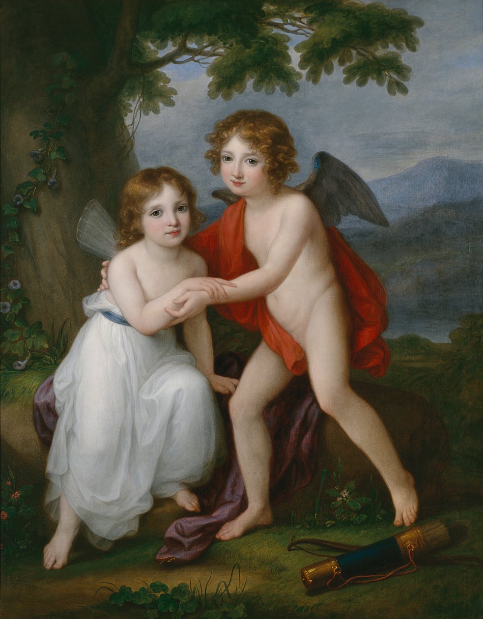 A Plymouth testvérek portréja, mint Amor és Psyche, 1795 alkotó: Angelica Kauffmann