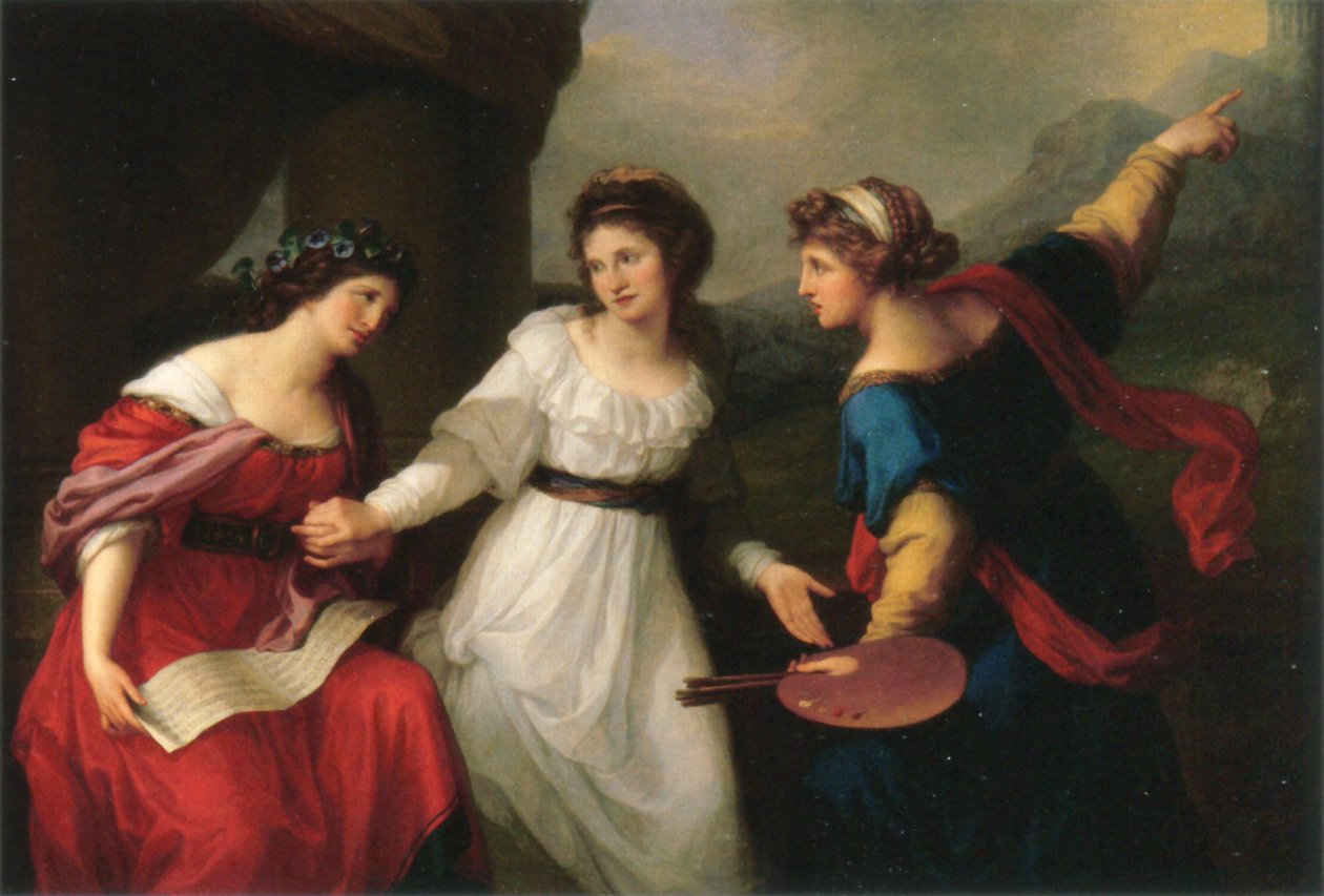 Önarckép Tétovázás a zene és a festészet művészete között alkotó: Angelica Kauffmann
