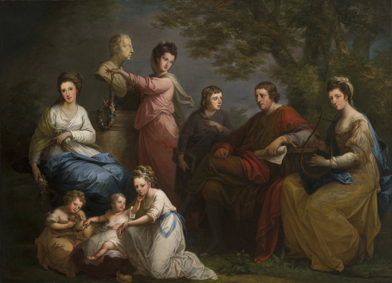 Gower gróf családja alkotó: Angelica Kauffmann