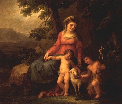 Szűz Mária a Gyermek Krisztussal és Keresztelő Szent Jánossal alkotó: Angelica Kauffmann