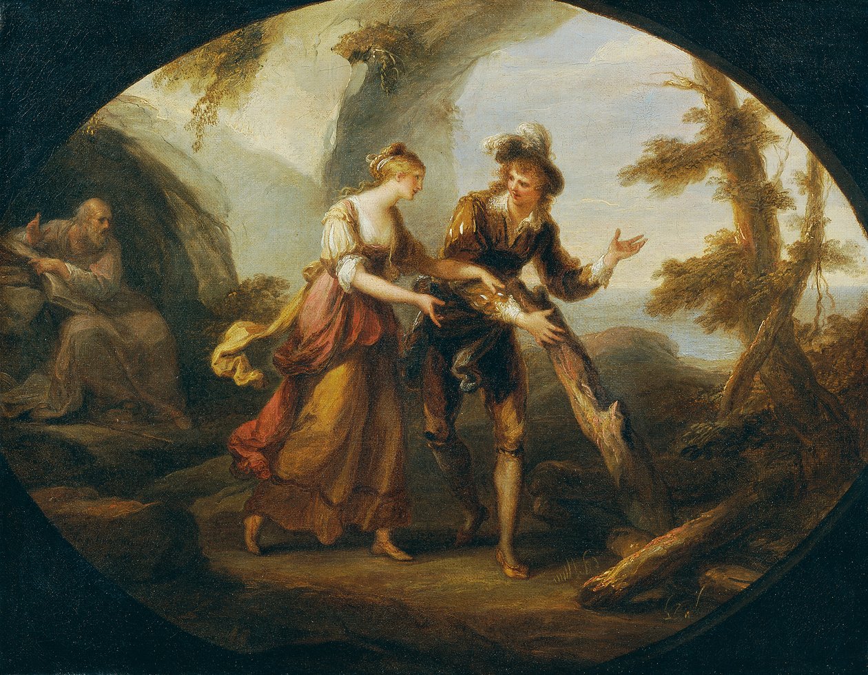 Miranda és Ferdinánd alkotó: Angelica Kauffmann
