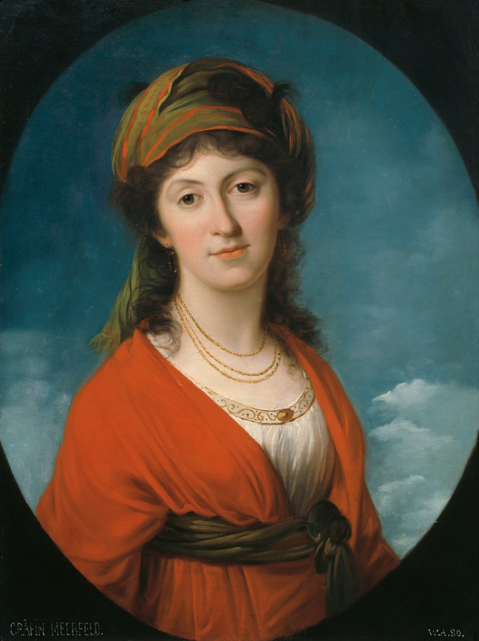 Marie Therese Meerfeld grófnő portréja, született Dietrichstein, c. 1790. alkotó: Angelica Kauffmann