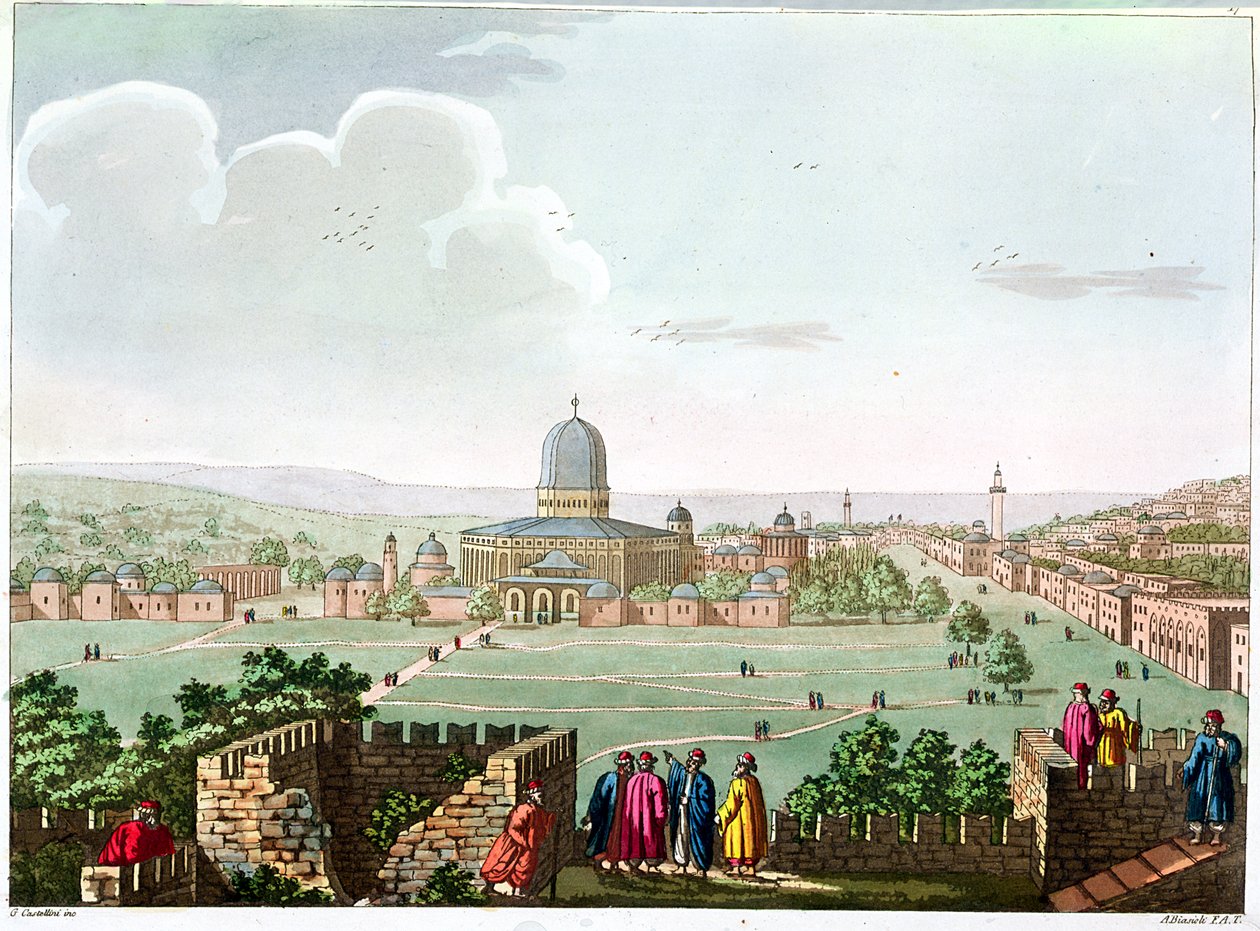 Az Omar-mecset, metszett G. Castellini, 1820 körül (színes metszet) alkotó: Angelo Biasioli
