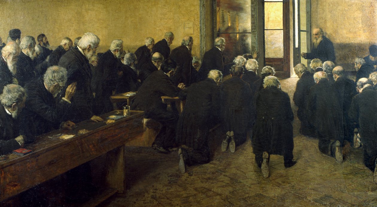 A Viaticum, 1884 alkotó: Angelo Morbelli