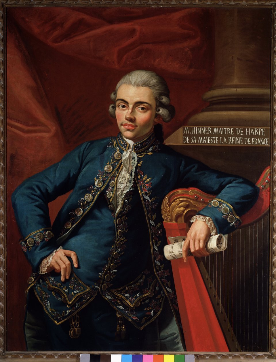 Philip Joseph Hinner német zeneszerző és hárfaművész (1754-1805 után) portréja alkotó: Angelo Crescimbeni
